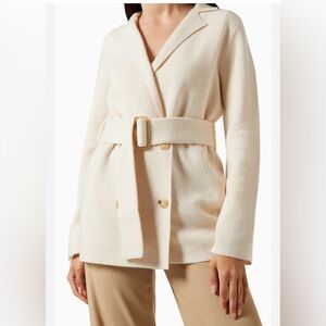Vince Cream Women's belted cashmere coat/ cardigan size small